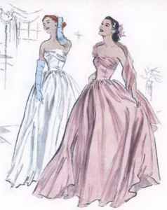 misses 1952 formal evening gown historical reproduction roleplaying clothing costume