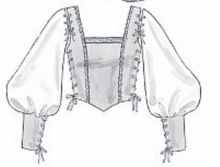 misses renaissance long sleeve bodice historical roleplaying costume