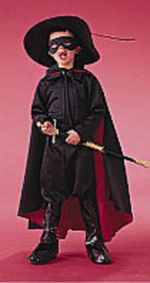 zorro child roleplaying fantasy costume