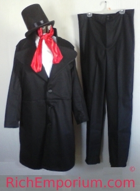 Dickensian Caroler costume mens victorian suit