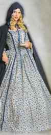 miss american colonial travel dress with cloak historical roleplaying fantasy