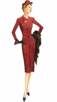 daydress 1940 misses women historical reproduction roleplaying costume