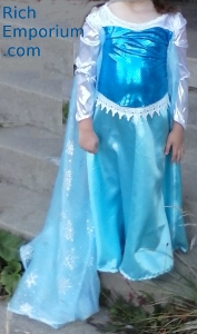 elsa frozen roleplaying costume for children