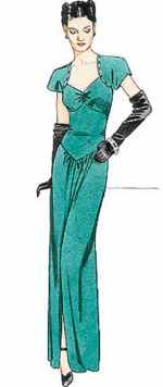miss vintage 1930 evening dress historical roleplaying costume