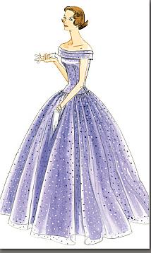 1956 misses evening gown historical roleplaying costume