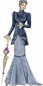 miss gay nineties walking dress historical roleplaying fantasy costume clothing