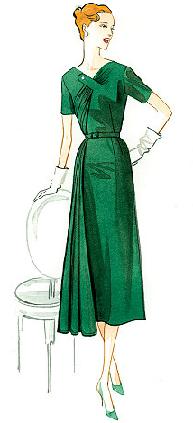 misses women 1951 dress historical costume