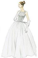 wedding gown 1956 historical reproduction costume