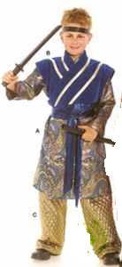 samarai kid child japanese historical roleplaying halloween costume