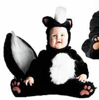 infant toddler skunk roleplaying fantasy costume