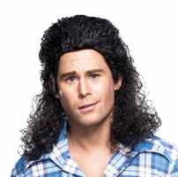 wig mullet adult roleplaying fantasy halloween costume