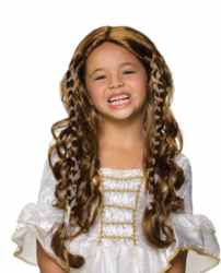 princess wig girl child roleplaying fantasy halloween costume
