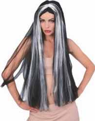 wig witch streaked grey roleplaying fantasy halloween costume